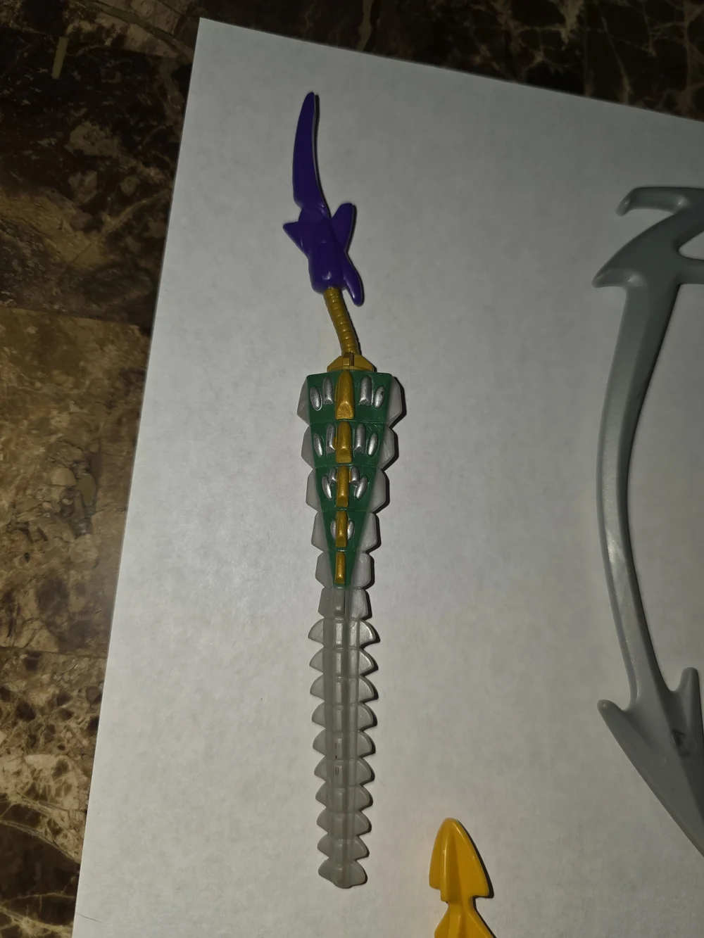 5 VINTAGE POWER RANGER ZEO STAFF LORD ZED MISSLE MMPR WILD FORCE PIECE PARTS